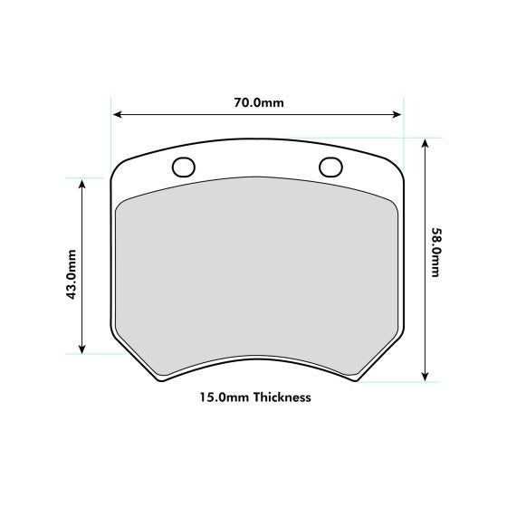 PBS ProRace Brake Pads 70.2mm x 58.1mm 0820PR