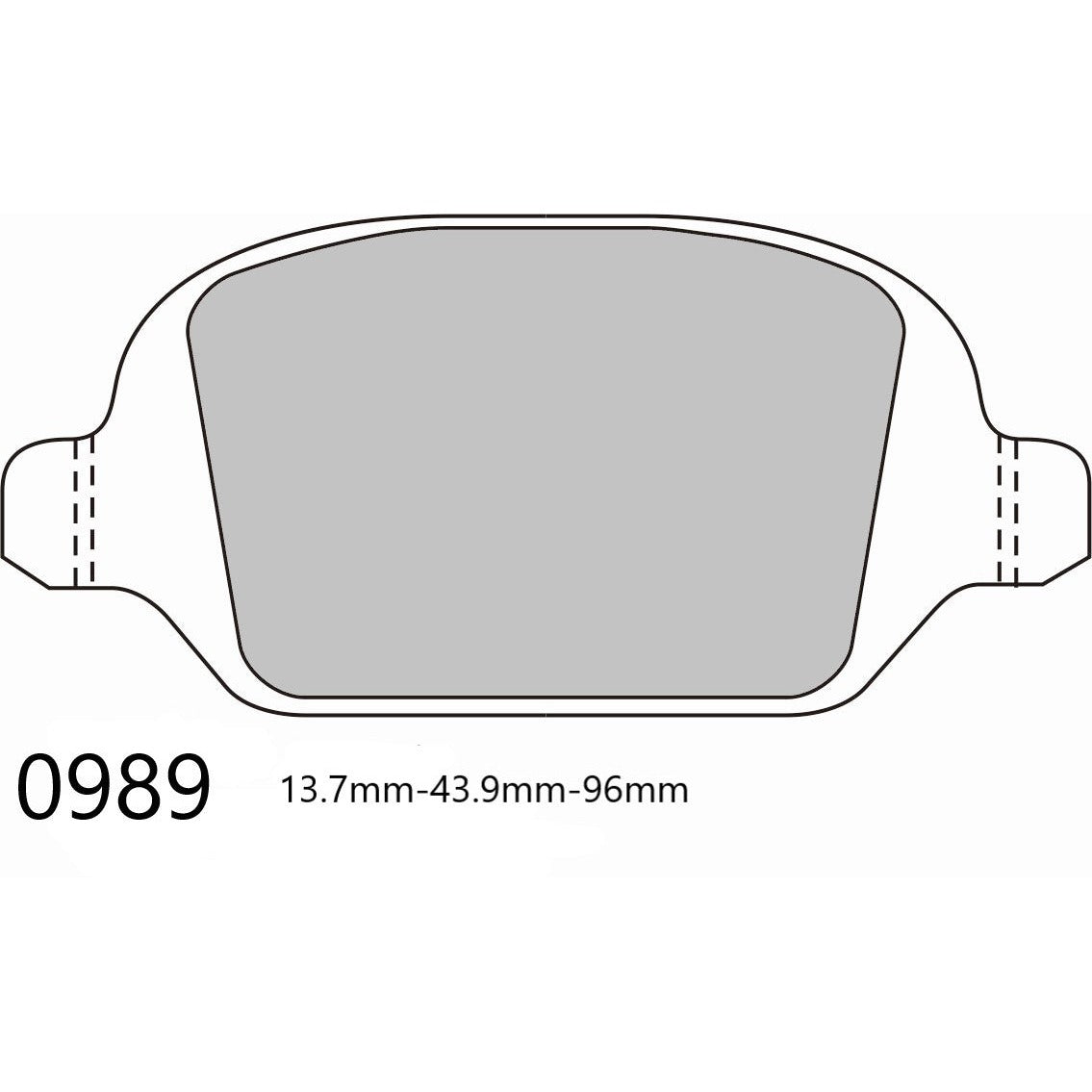 PBS ProRace Brake Pads 95.6mm x 43.9mm 0989PR - Rear