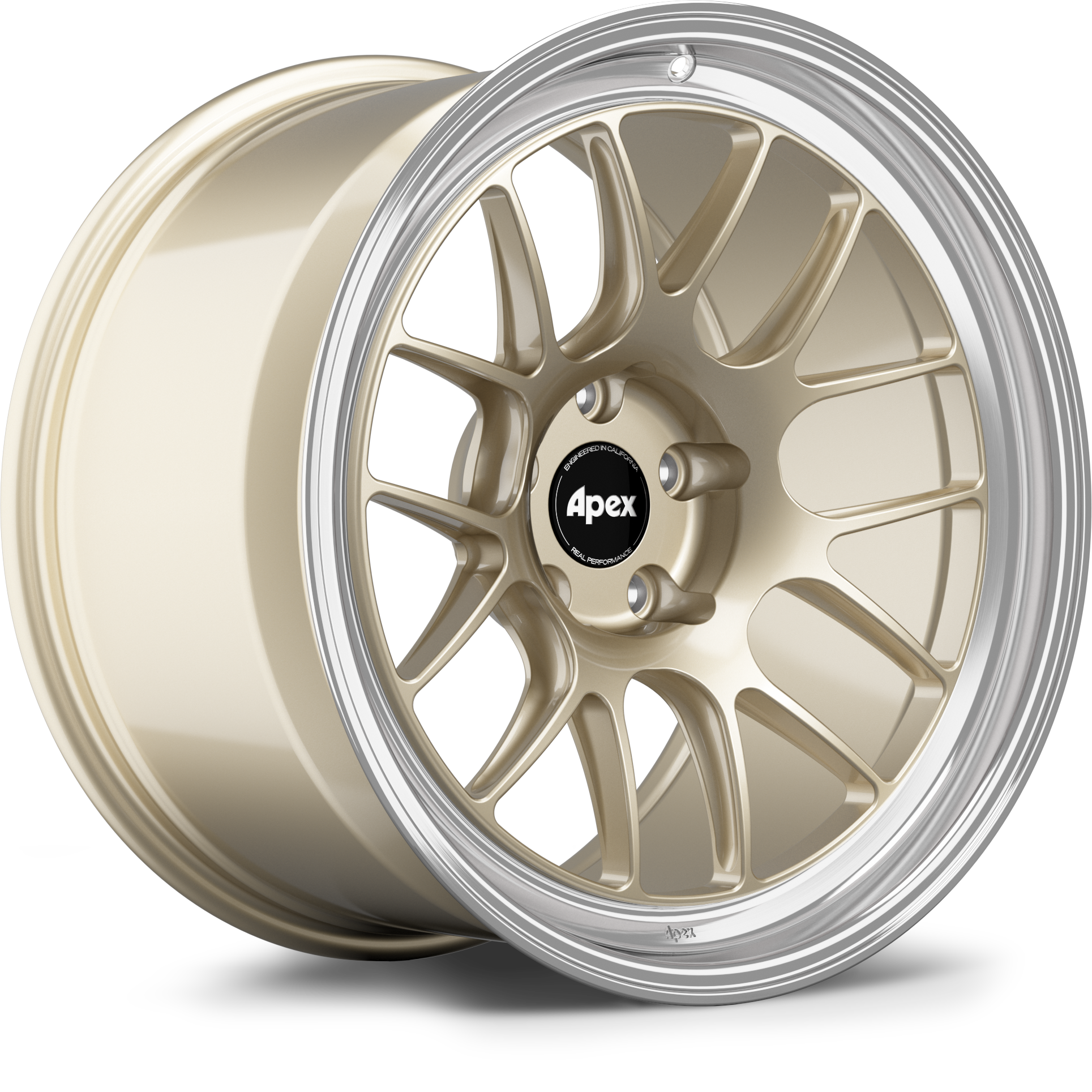 Apex ML-7RT Forged Alloy Wheel 19x10 ET12 5x112mm - Machined Lip - Gloss Motorsport Gold 66.6mm CB