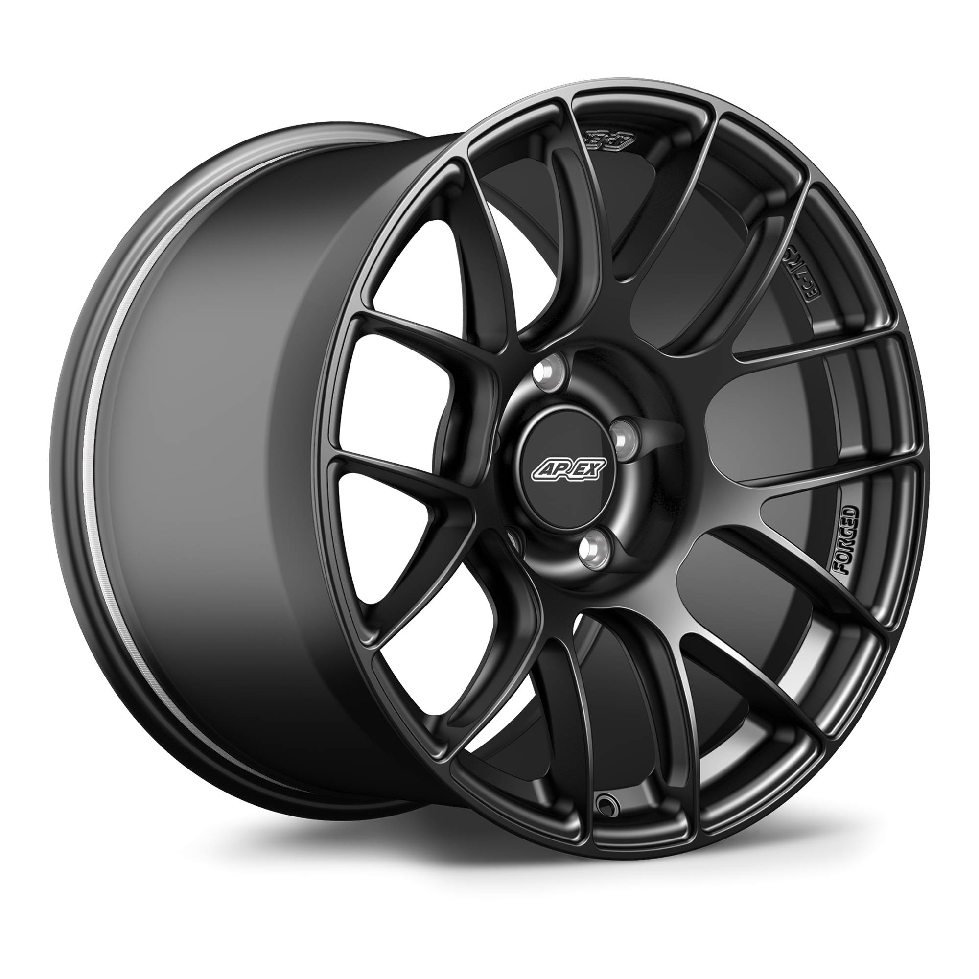 Apex EC-7RS Forged Alloy Wheel 18x11 ET44 5x120 Satin Black 72.56mm CB