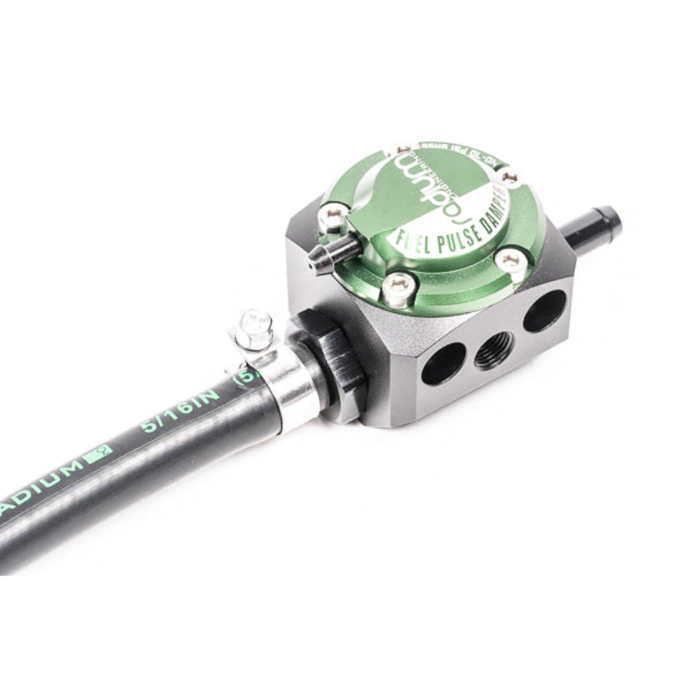 Radium Engineering Fuel Rail In Line Extra Range Pulse Damper 8AN