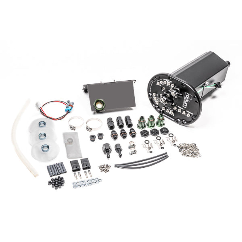 Radium Engineering Fuel Hanger Surge Tank Ti Automotive E5LM Mazda RX7 FD - Pumps Not Included