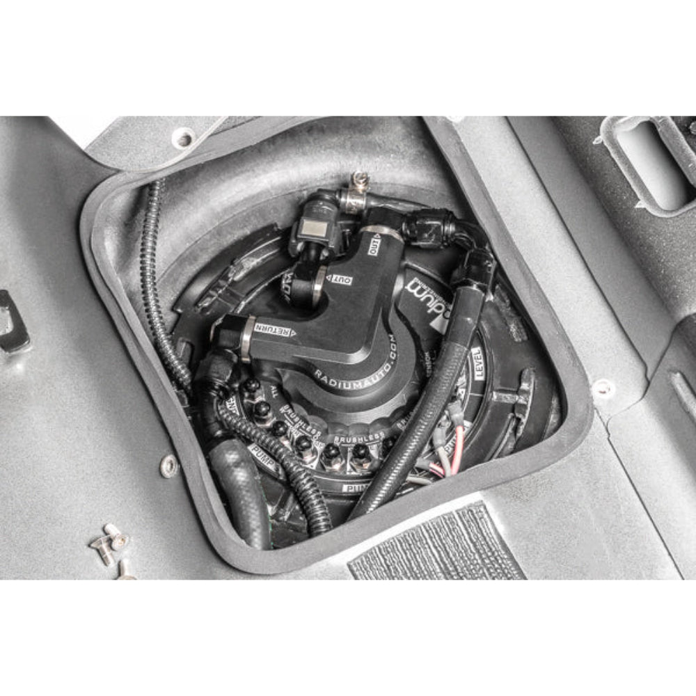 Radium Engineering Fuel Hanger Plumbing Kit Stainless Filter Cadillac CTS-V 08-15