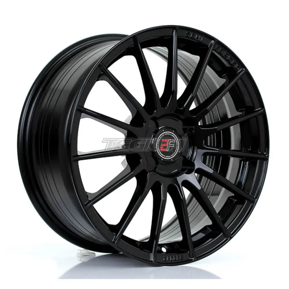 2Forge ZF1 Alloy Wheel 17x8 4x108 ET10 TO 58 72.6mm CB Gloss Black Alloy Wheels