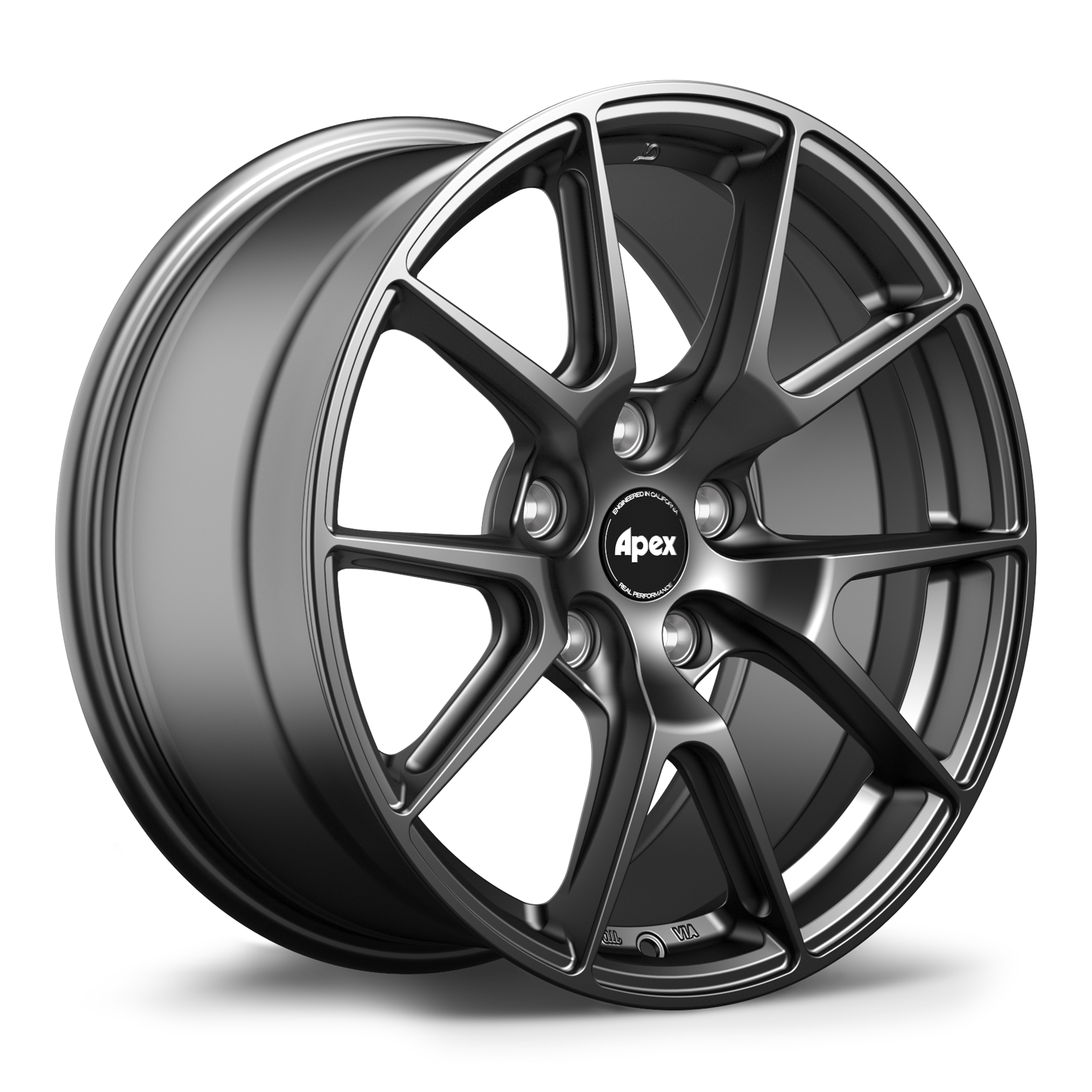 Apex VS-5 Alloy Wheel 17x8.5 ET43 5x112 Satin Black 57.1mm CB