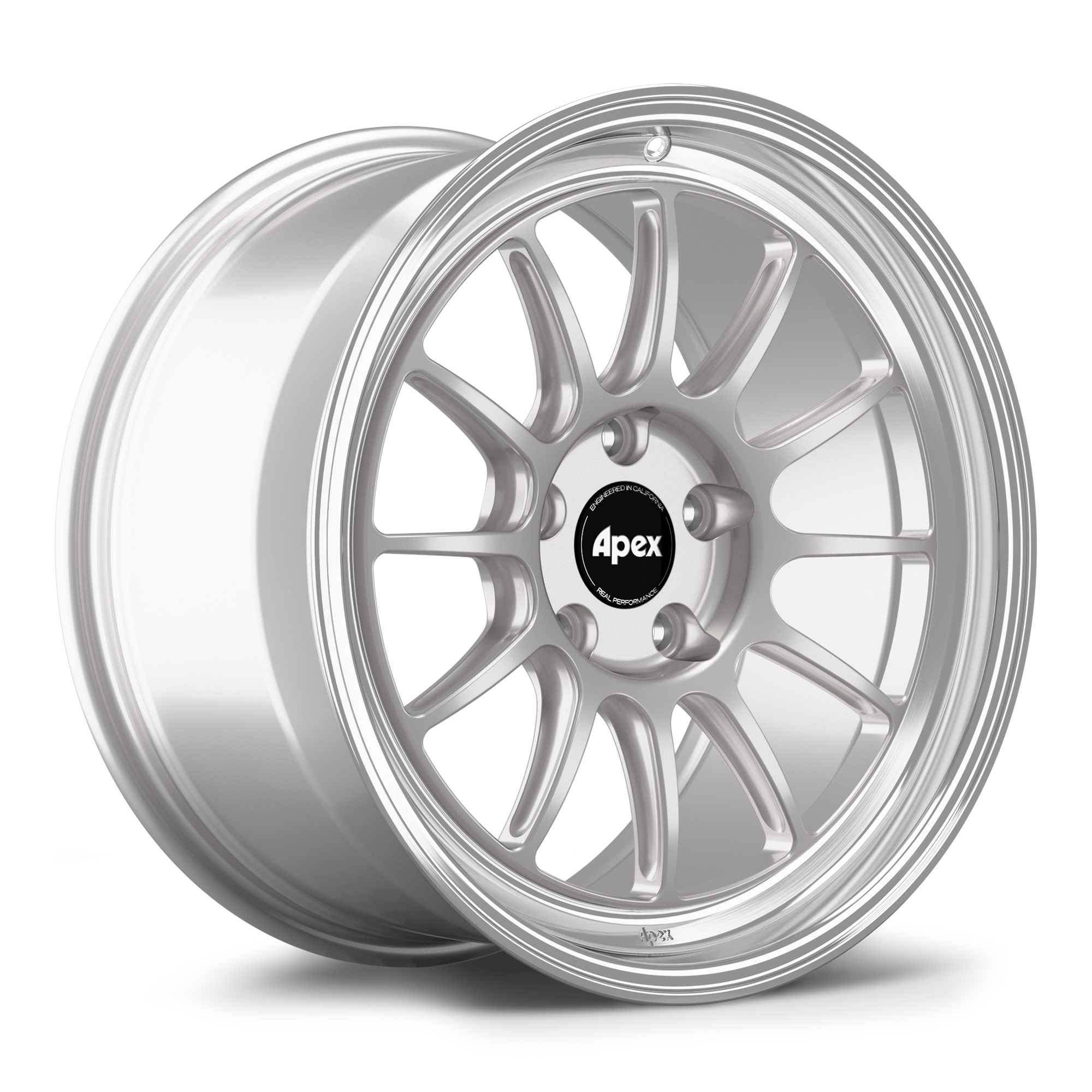 Apex SL-12RT Forged Alloy Wheel 18x9 ET30 5x120mm - Machined Lip - Race Silver 72.56mm CB
