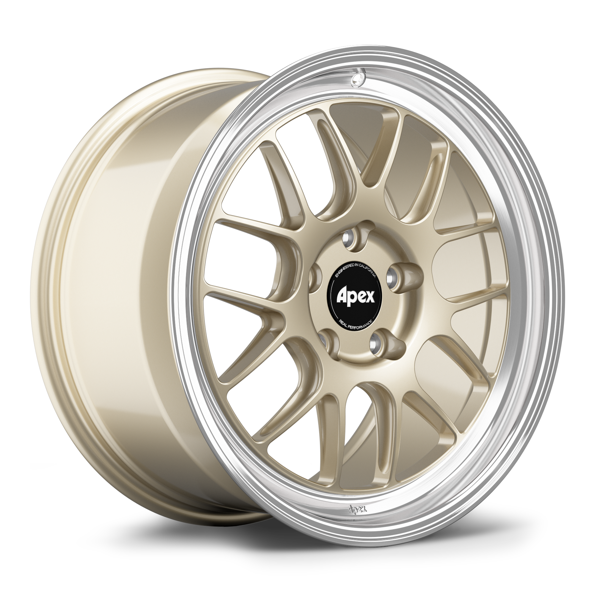 Apex ML-7RT Forged Alloy Wheel 18x9 ET46 5x130mm - Machined Lip - Gloss Motorsport Gold 71.6mm CB