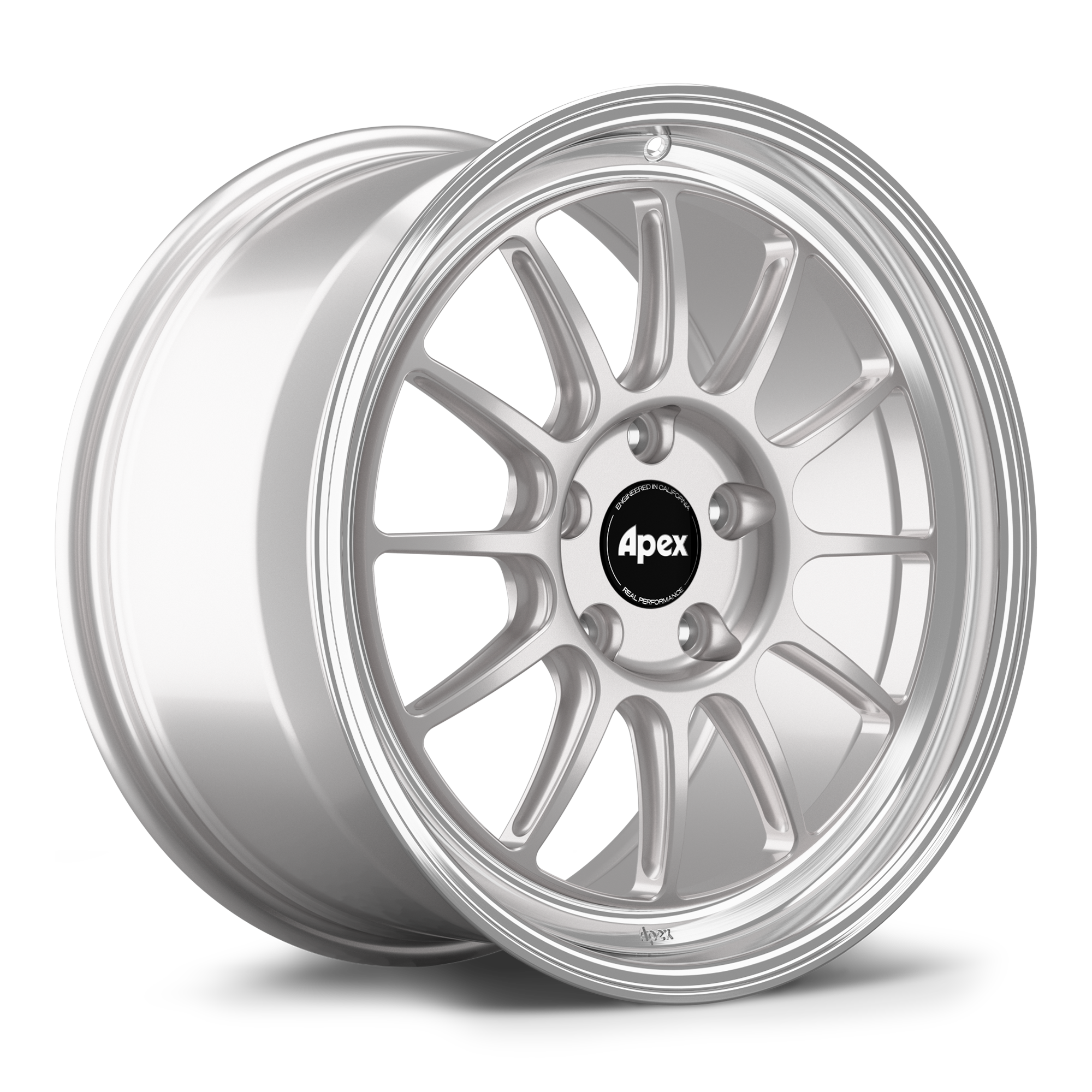Apex SL-12RT Forged Alloy Wheel 18x10 ET42 5x120mm - Machined Lip - Race Silver 67.1mm CB