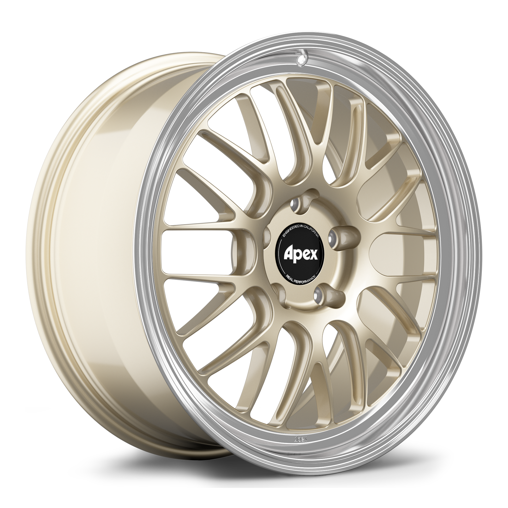 Apex ML-10RT Forged Alloy Wheel 20x9 ET50 5x130 Gloss Motorsport Gold - Machined Lip 71.6mm CB