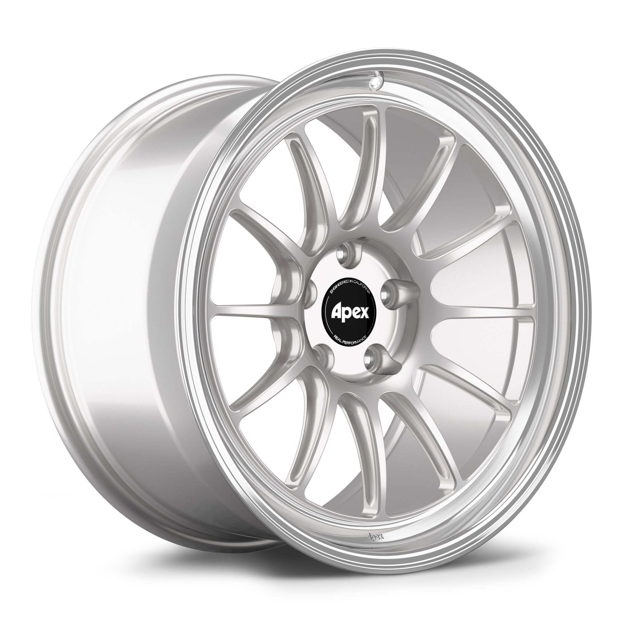 Apex SL-12RT Forged Alloy Wheel 19x11 ET44 5x120mm - Machined Lip - Race Silver 72.56mm CB