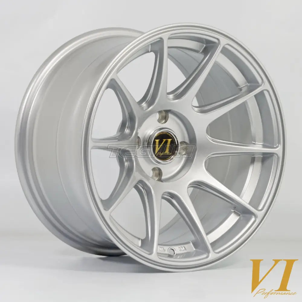 6Performance BDR Alloy Wheel 15x8.25 ET0 4x100 Silver 67.1mm CB Alloy Wheels