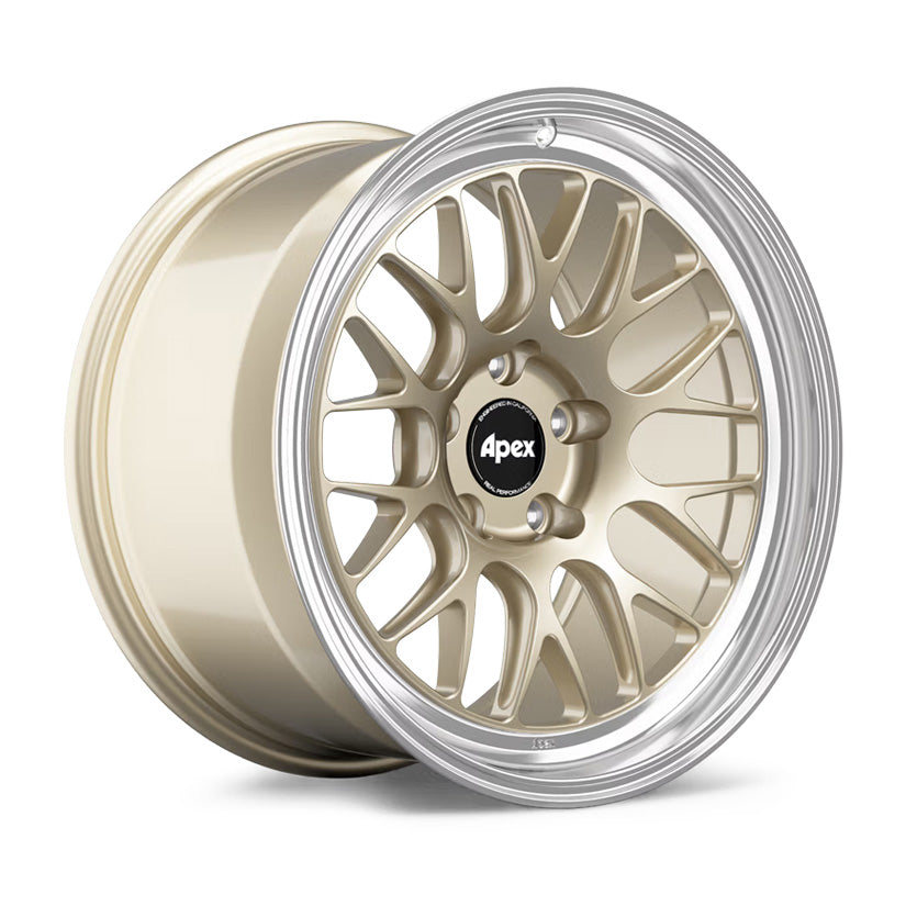 Apex ML-10RT Forged Alloy Wheel 19x10.5 ET44 5x130 Gloss Motorsport Gold - Machined Lip 71.6mm CB