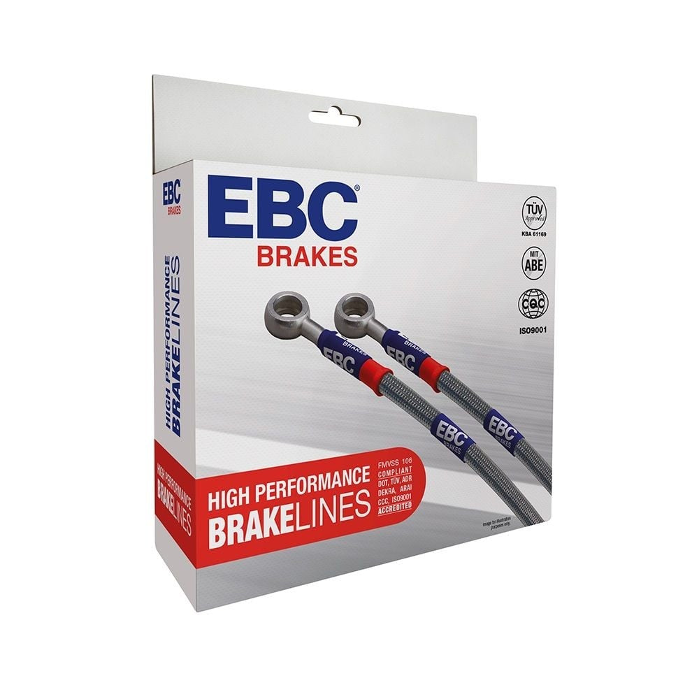 EBC Braided Steel Brake Lines - BLA2142-4L - Front & Rear
