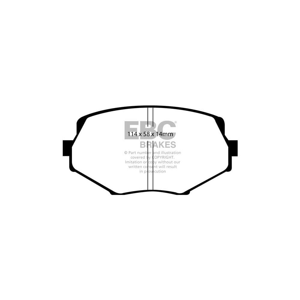 EBC Greenstuff 2000 Brake Pads 114mm x 58mm DP21002 - Front