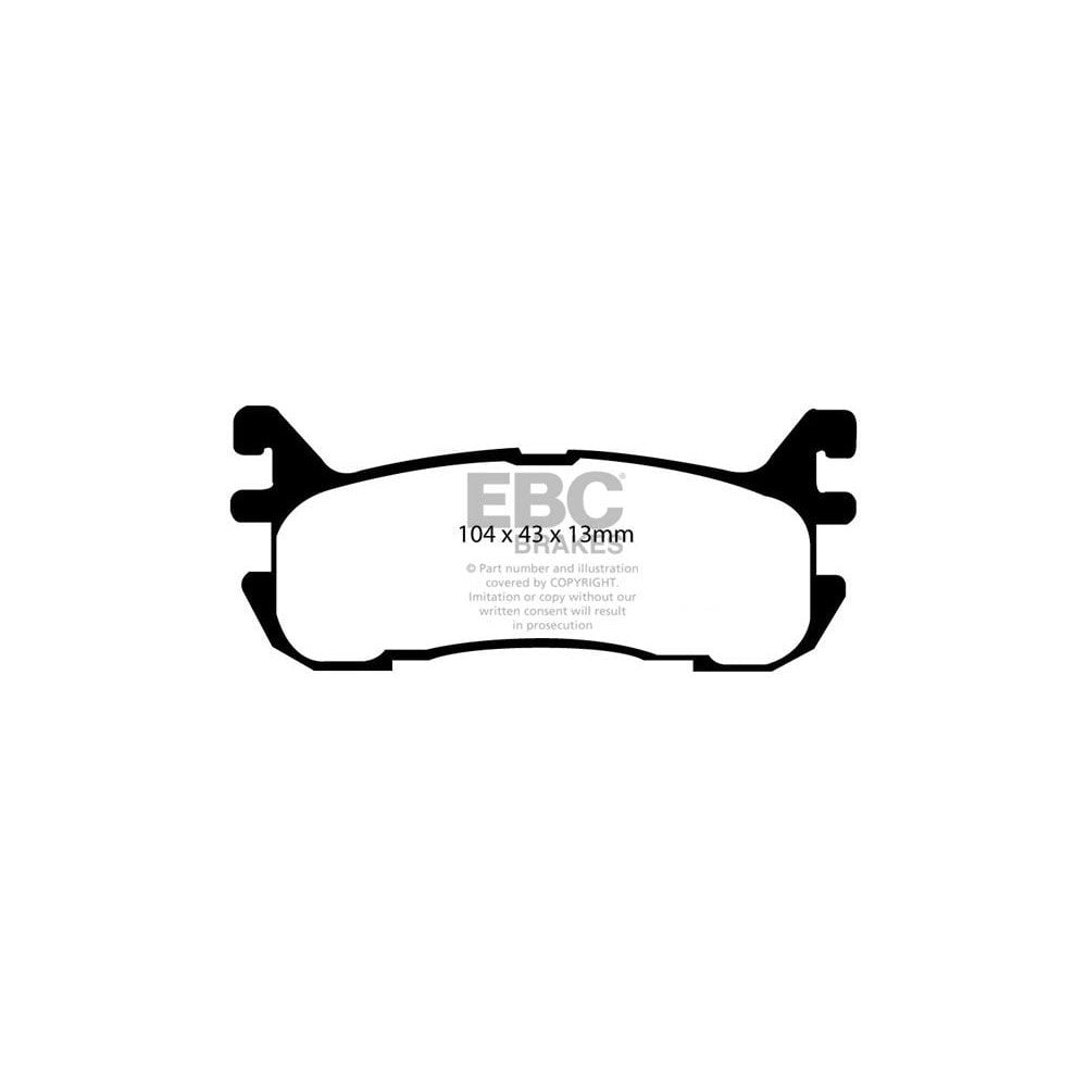 EBC Greenstuff 2000 Brake Pads 104mm x 43mm DP21003 - Rear
