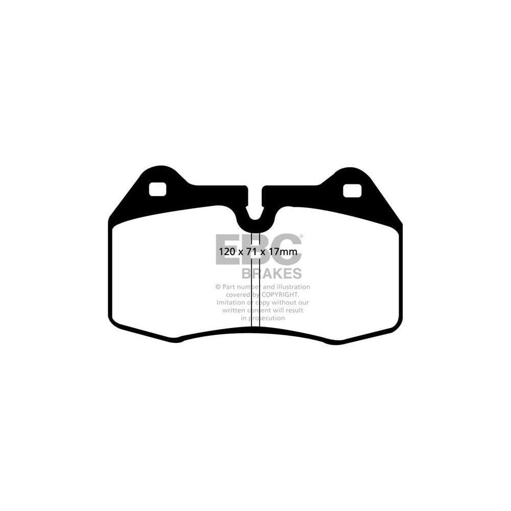 EBC Greenstuff 2000 Brake Pads 120mm x 71mm DP21032 - Front