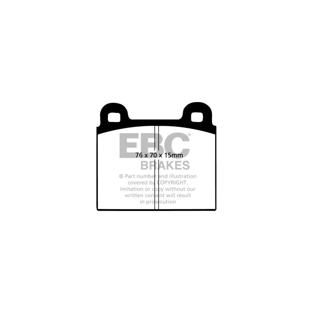 EBC Redstuff Brake Pads 76mm x 70mm DP3103C - Front