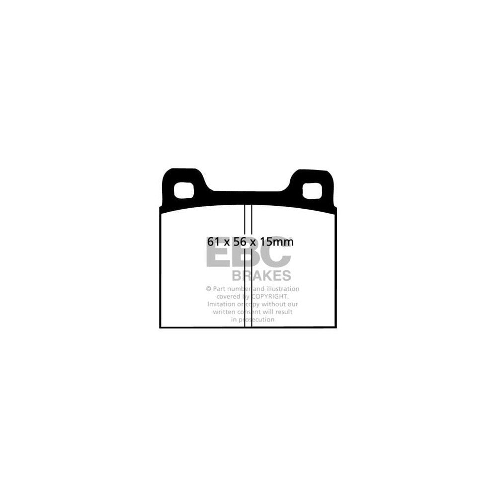 EBC Greenstuff 2000 Brake Pads 61mm x 56mm DP2104 - Front