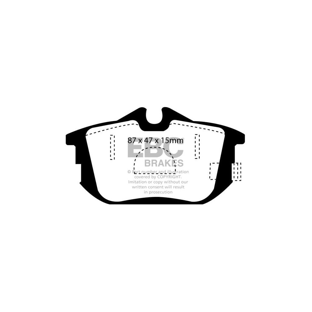 EBC Greenstuff 2000 Brake Pads 87mm x 47mm DP21076 - Rear