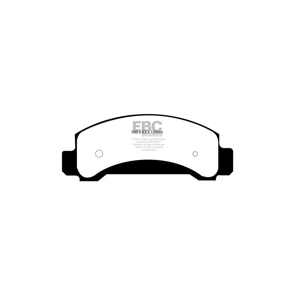EBC Greenstuff 6000 Brake Pads 160mm x 63mm DP61085 - Front