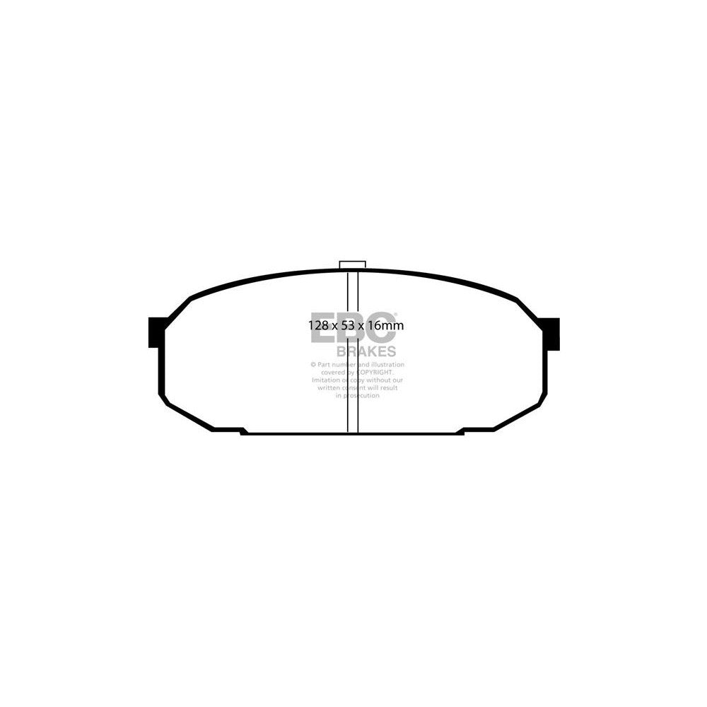 EBC Ultimax Brake Pads 128mm x 53mm DP1103 - Front