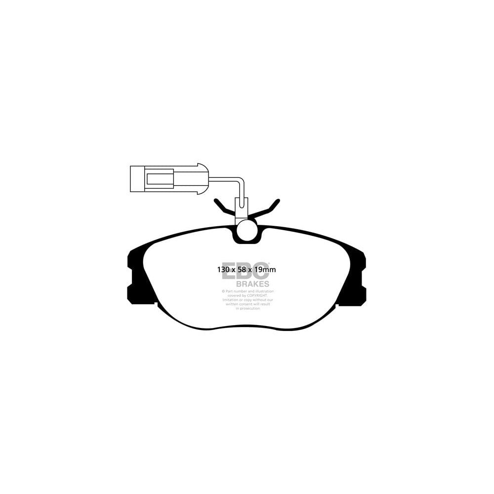 EBC Yellowstuff Brake Pads 130mm x 58mm DP41109R - Front