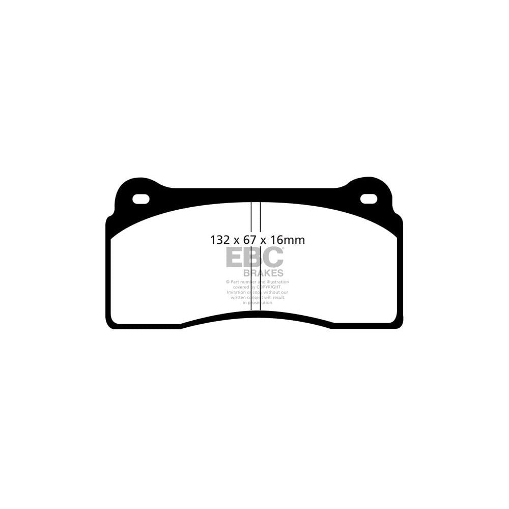 EBC Redstuff Brake Pads 132mm x 67mm DP31110C - Front