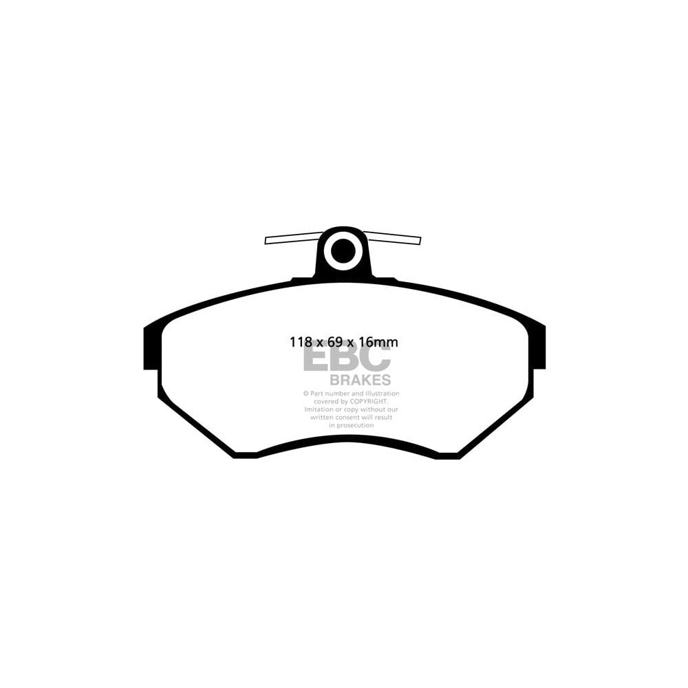 EBC Greenstuff 2000 Brake Pads 118mm x 69mm DP21112 - Front