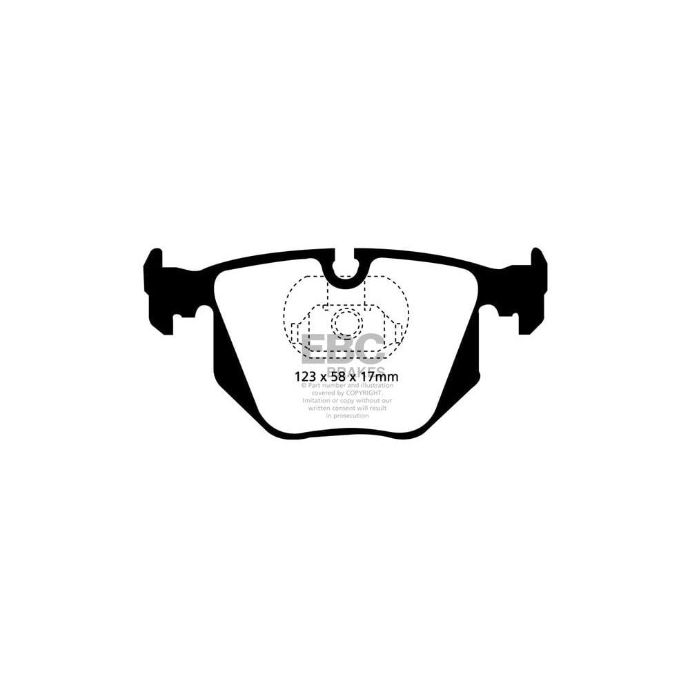 EBC Greenstuff 2000 Brake Pads 123mm x 58mm DP21118 - Rear
