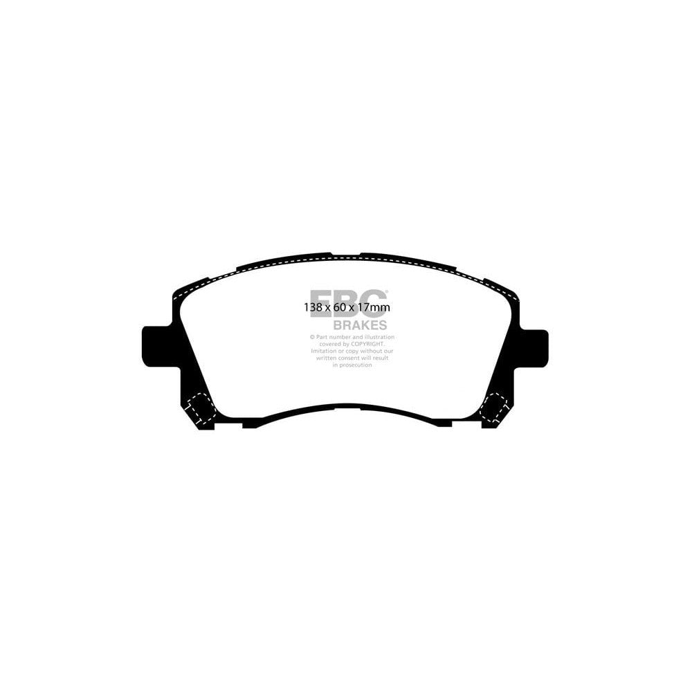 EBC Redstuff Brake Pads 138mm x 60mm DP31134C - Front