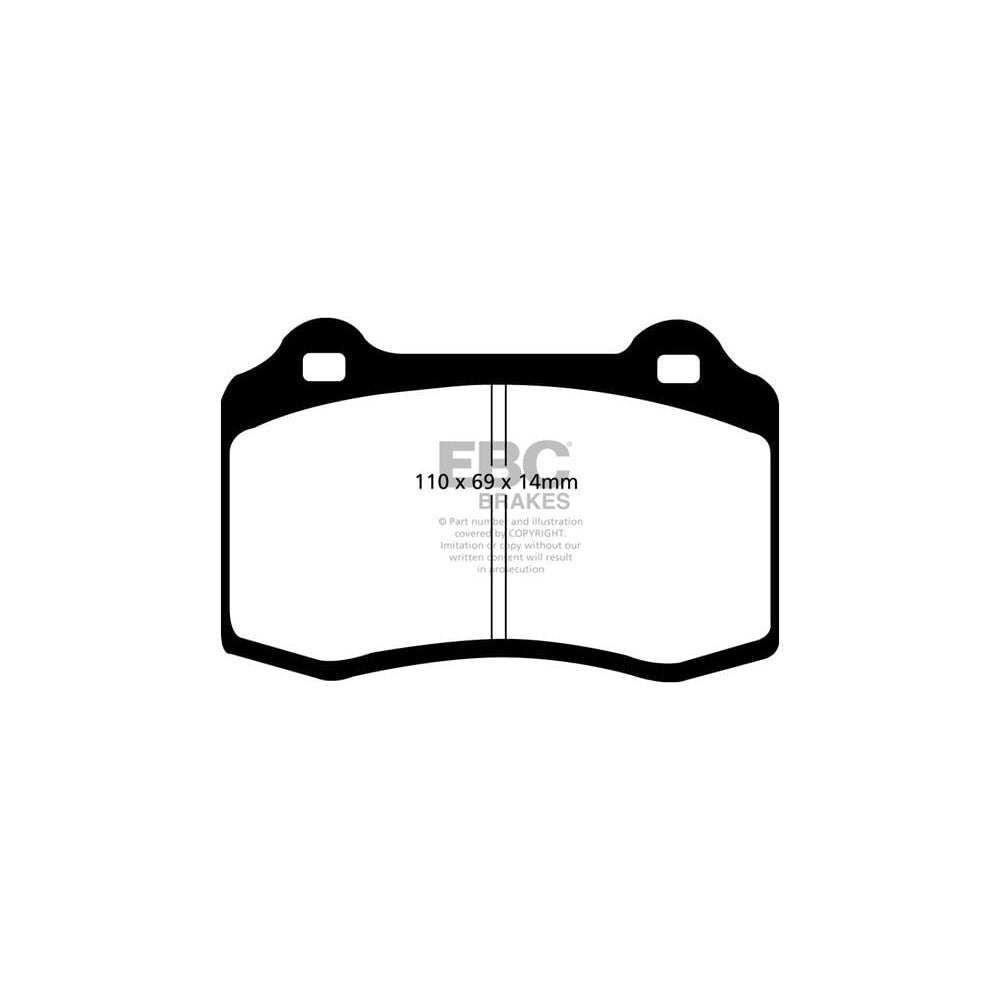 EBC Greenstuff 2000 Brake Pads 110mm x 69mm DP21140 - Front