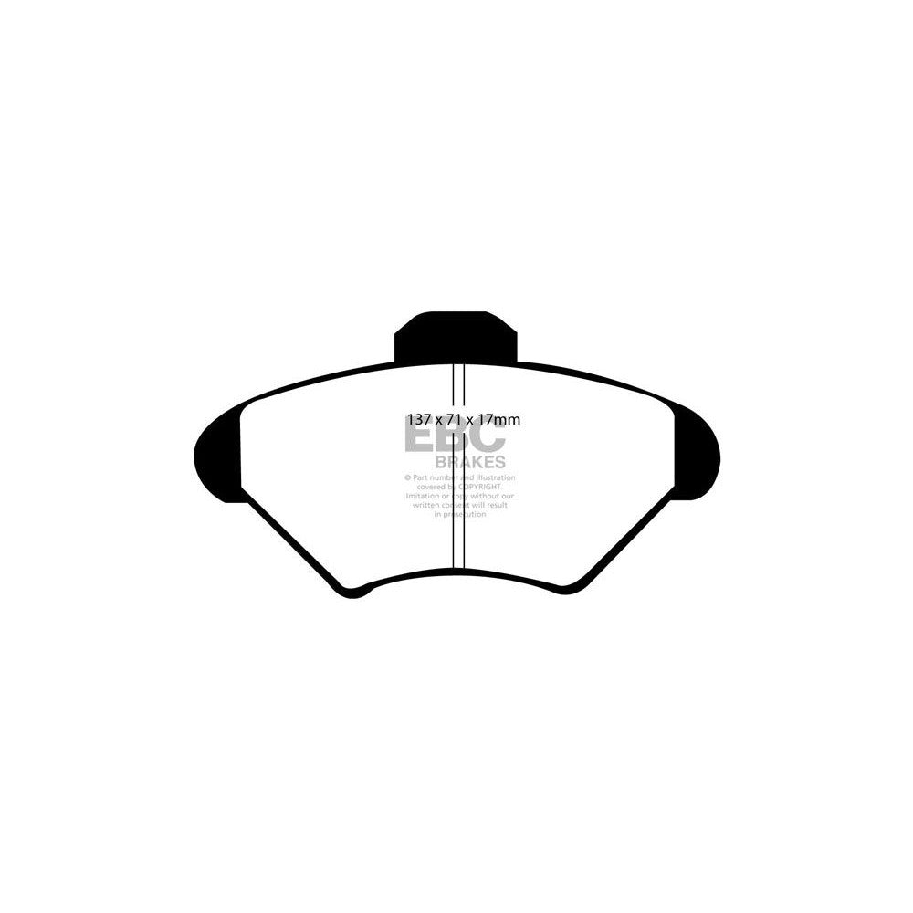 EBC Yellowstuff Brake Pads 131mm x 71mm DP41143R - Front