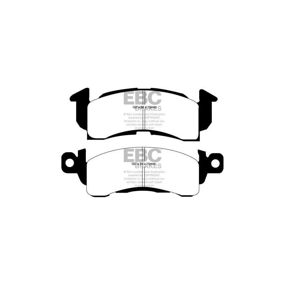 EBC Yellowstuff Brake Pads 187mm x 59mm DP41145R - Front
