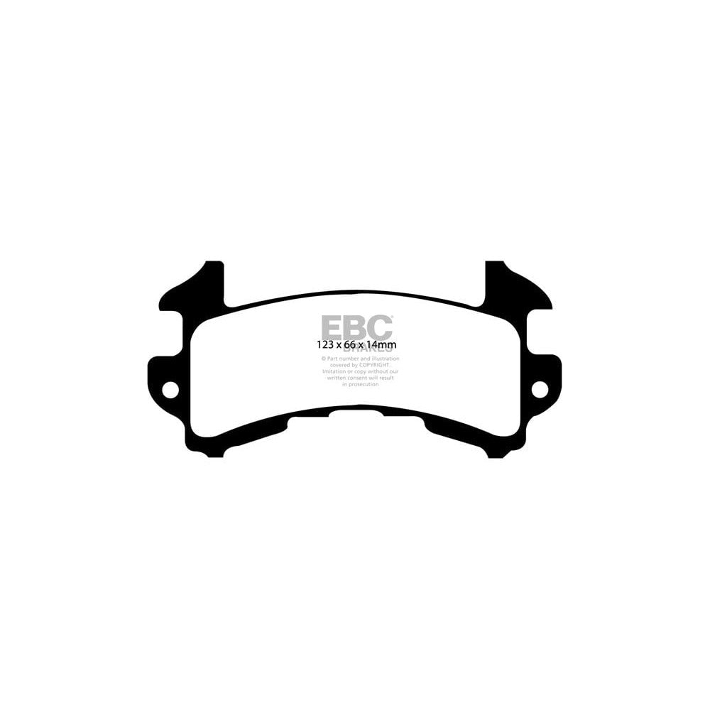 EBC Greenstuff 2000 Brake Pads 123mm x 66mm DP21146 - Front