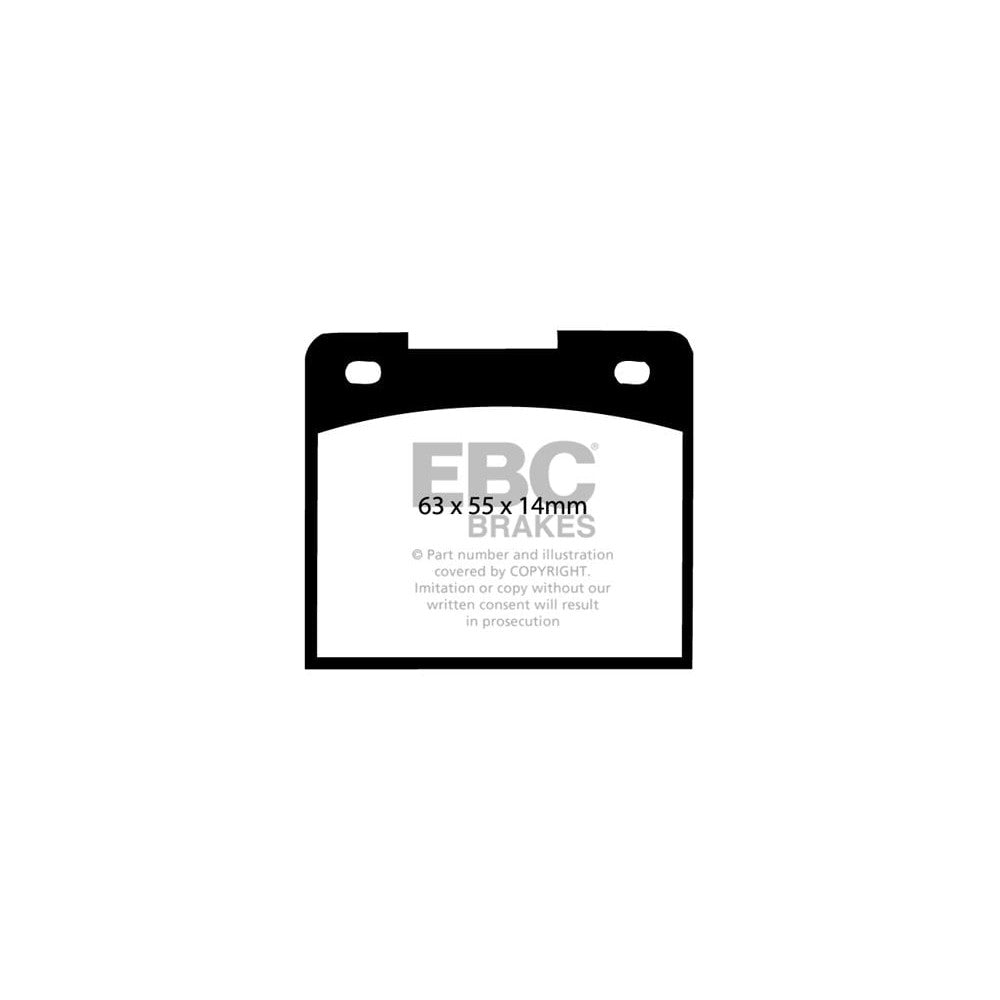 EBC Greenstuff 2000 Brake Pads 63mm x 55mm DP2114 - Front