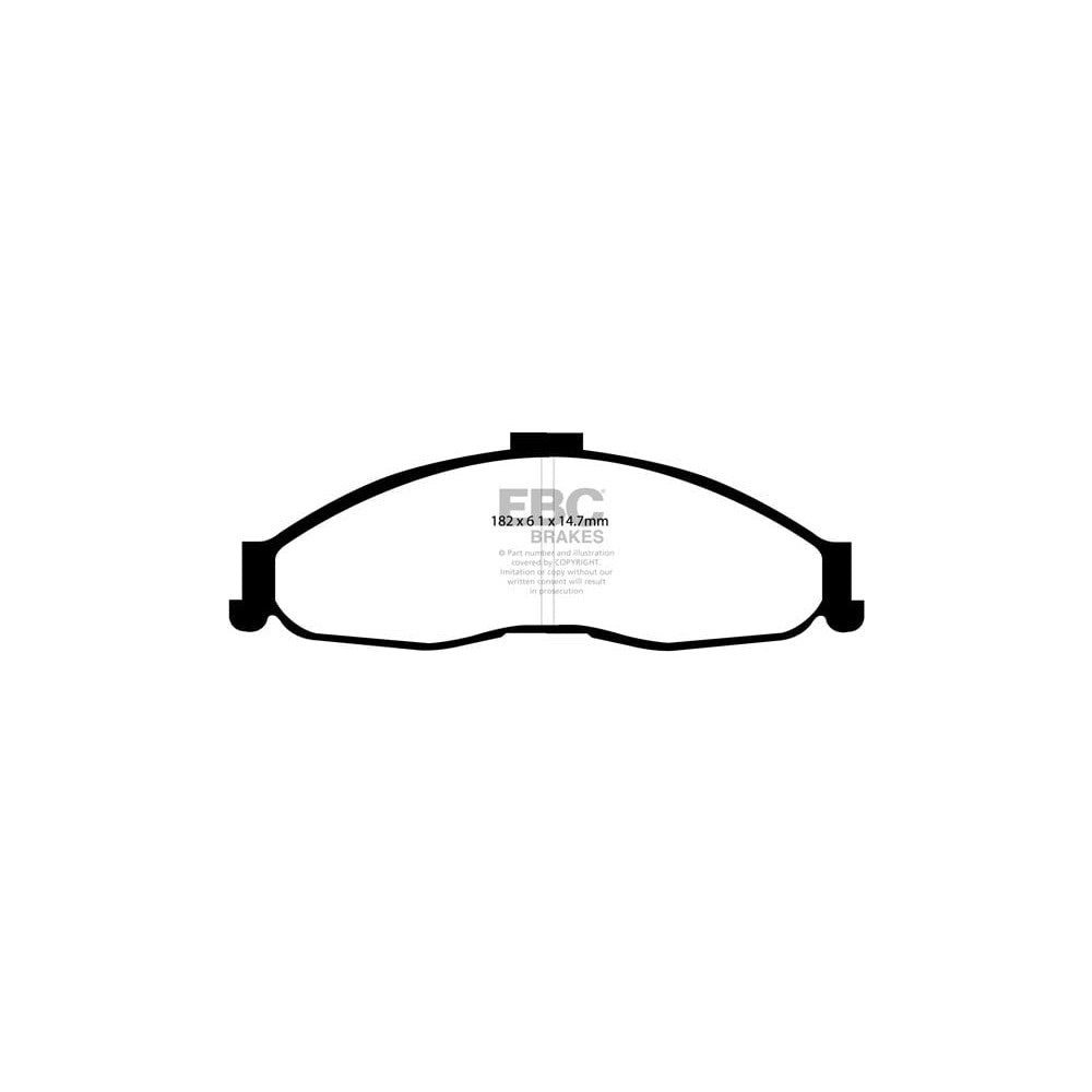 EBC Redstuff Brake Pads 182mm x 61mm DP31239C - Front