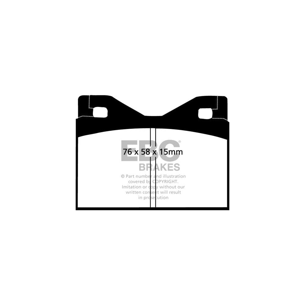 EBC Redstuff Brake Pads 76mm x 58mm DP3126C - Rear