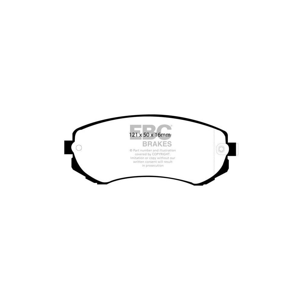 EBC Yellowstuff Brake Pads 121mm x 50mm DP41279R - Front