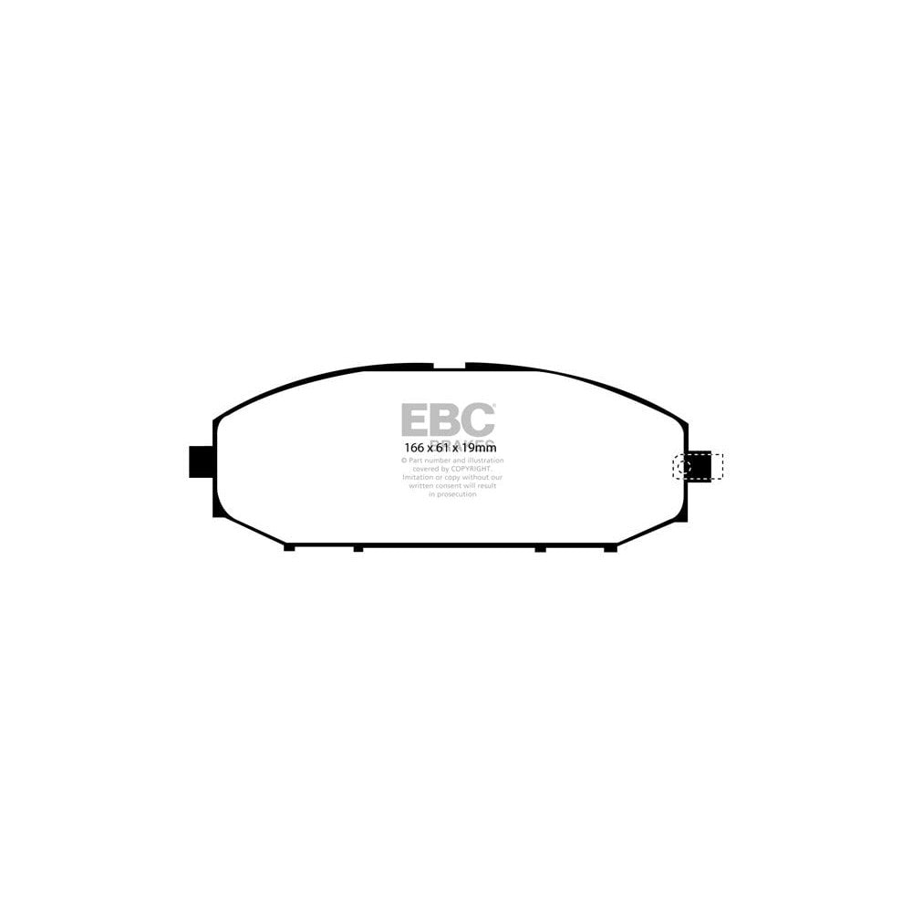 EBC Bluestuff NDX Brake Pads 166mm x 61mm DP51280NDX - Front
