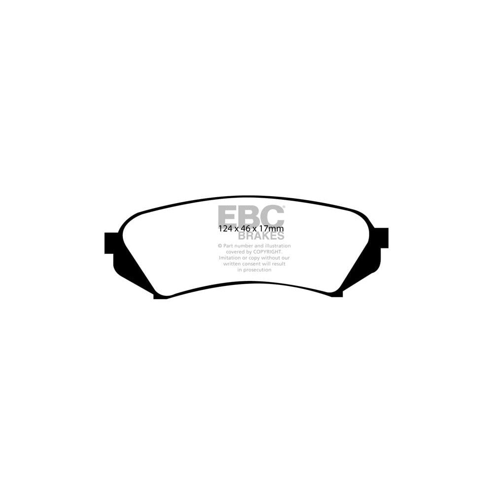EBC Greenstuff 6000 Brake Pads 124mm x 46mm DP61282 - Rear