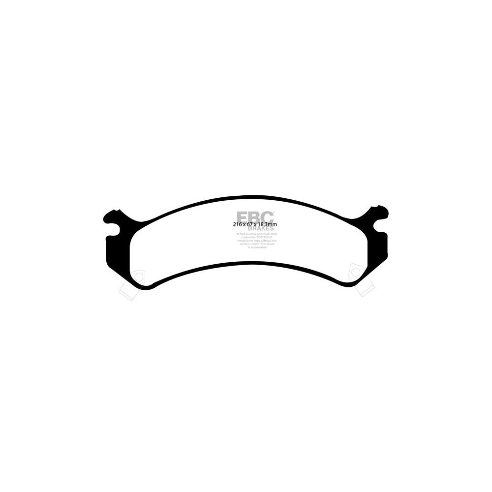 EBC Greenstuff 6000 Brake Pads 216mm x 67mm DP61305 - Front