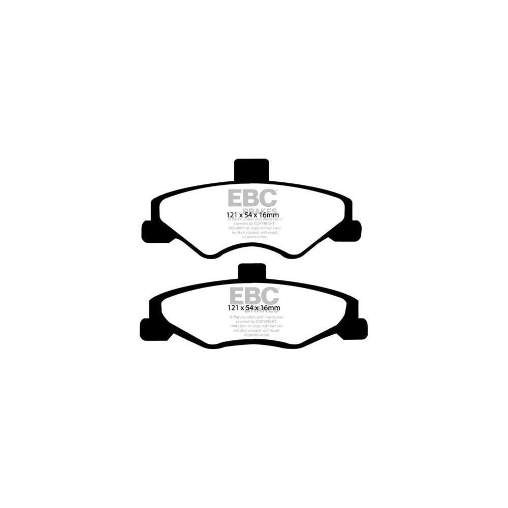 EBC Greenstuff 2000 Brake Pads 121mm x 54mm DP21323 - Rear