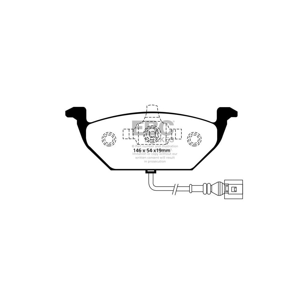EBC Ultimax Brake Pads 146mm x 54mm DP1329 - Front