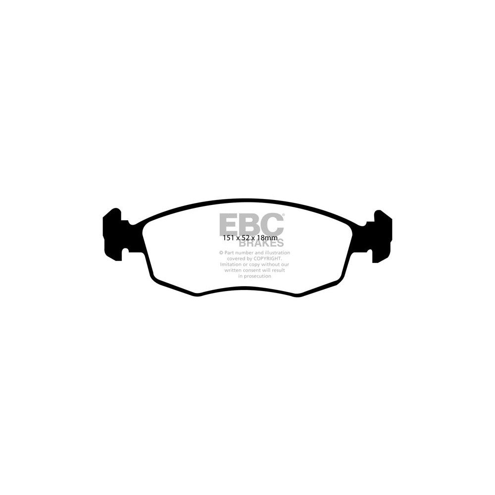 EBC Ultimax Brake Pads 151mm x 52mm DP1337 - Front