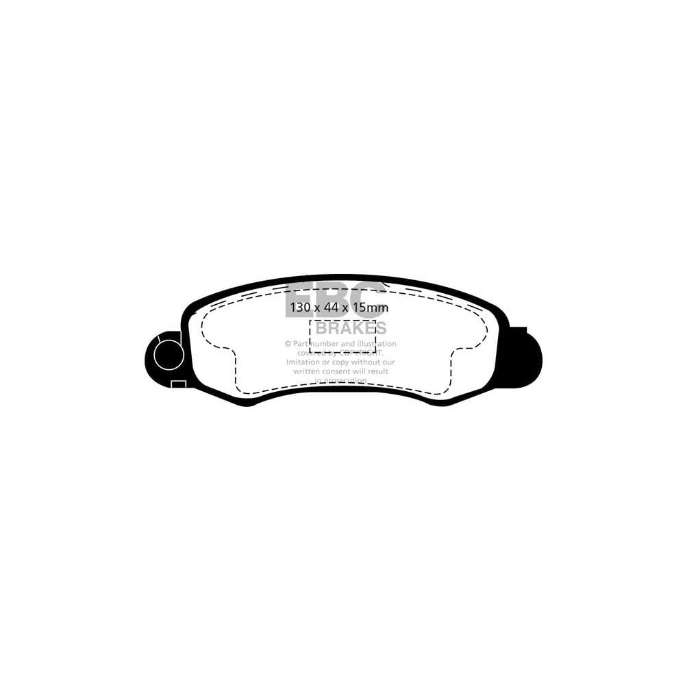 EBC Greenstuff 2000 Brake Pads 130mm x 44mm DP21345 - Front