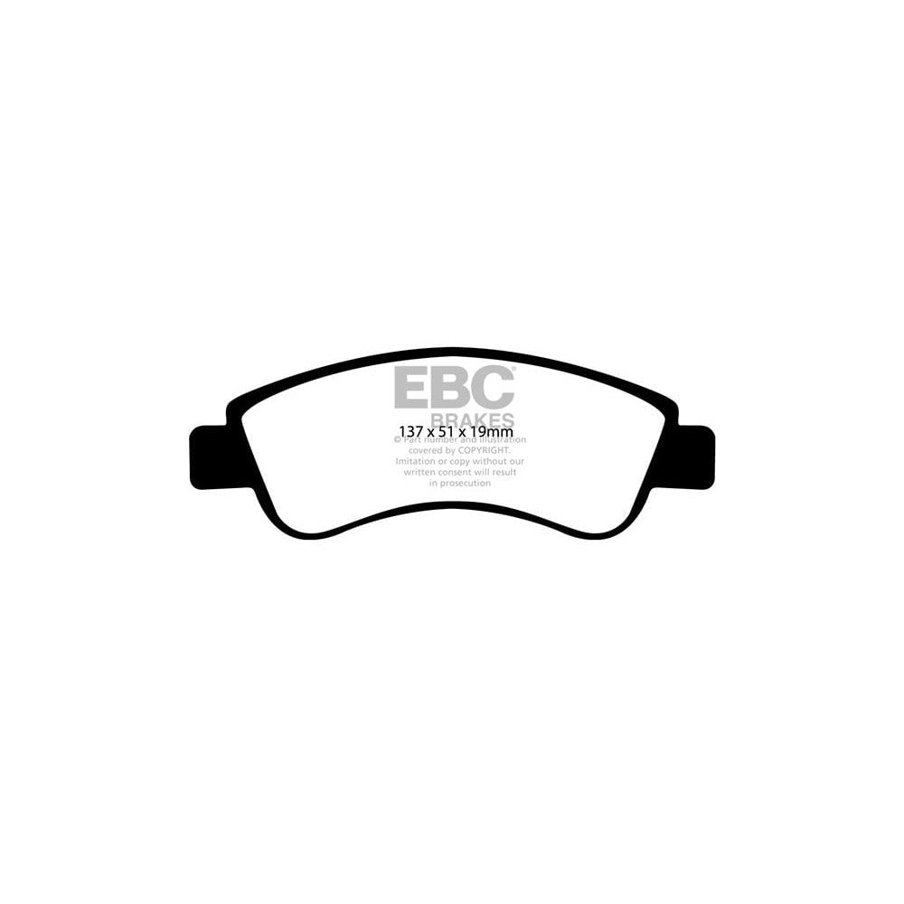 EBC Yellowstuff Brake Pads 137mm x 51mm DP41374R - Front