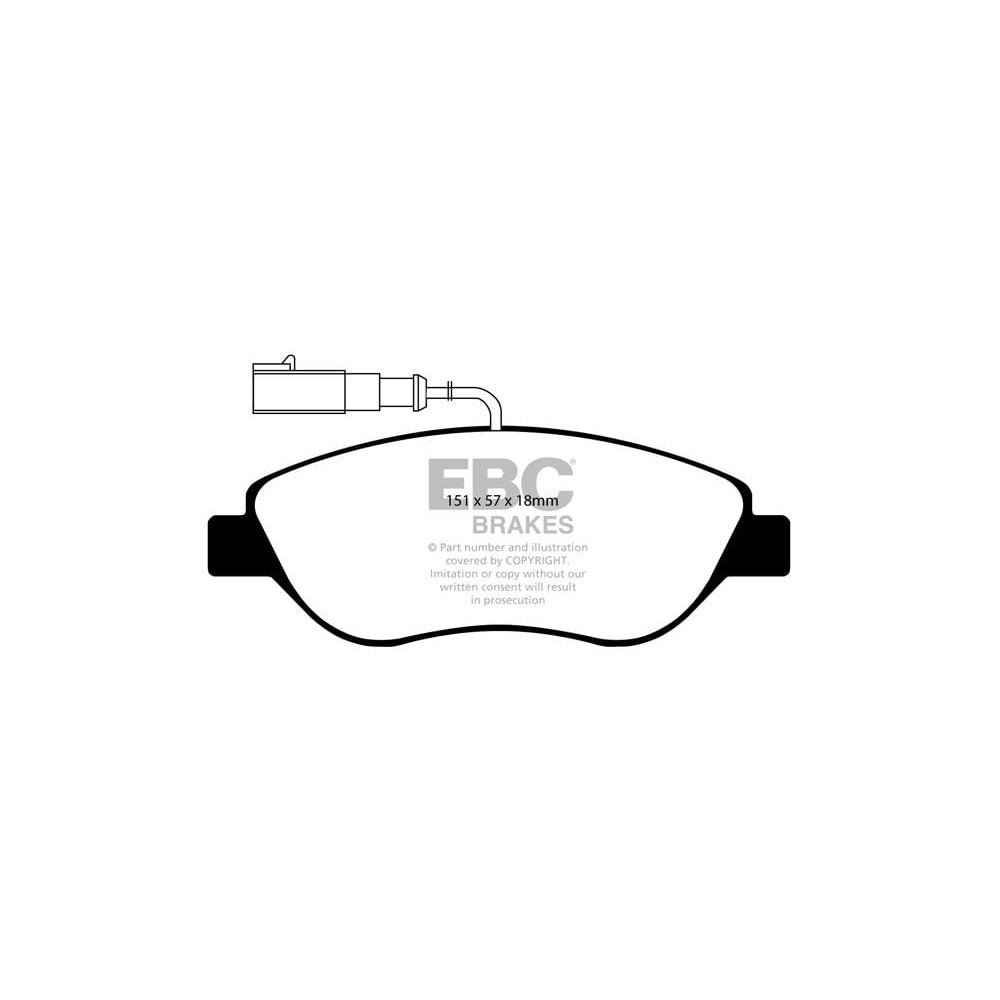 EBC Ultimax Brake Pads 151mm x 57mm DP1382 - Front