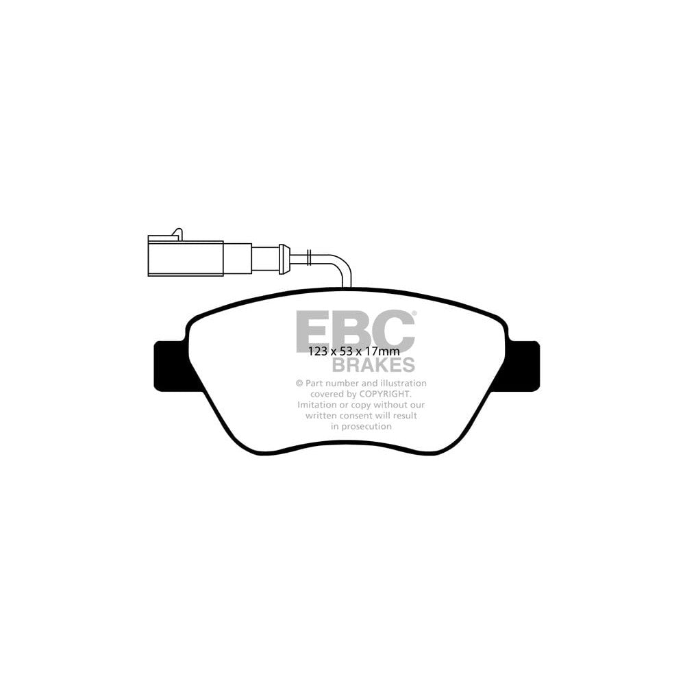 EBC Ultimax Brake Pads 123mm x 53mm DP1384 - Front