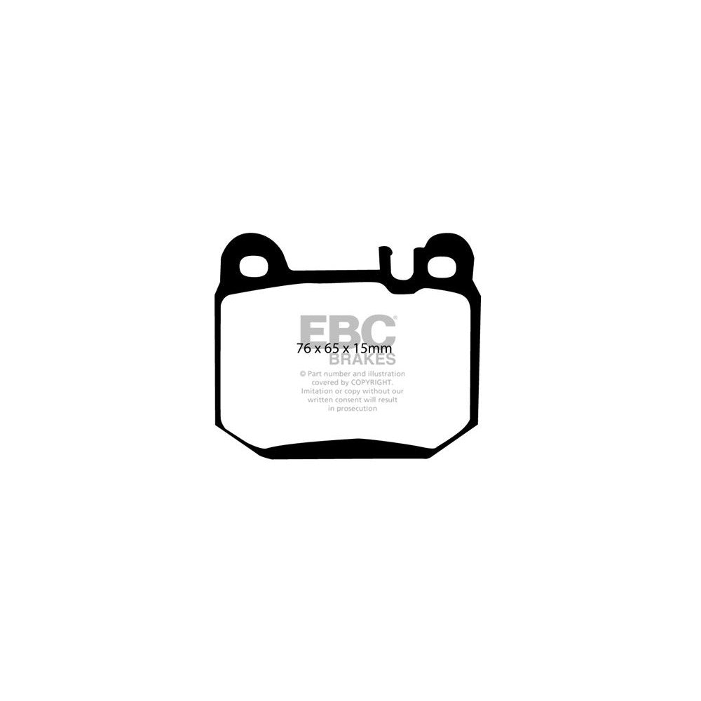 EBC Greenstuff 6000 Brake Pads 76mm x 65mm DP61395 - Rear