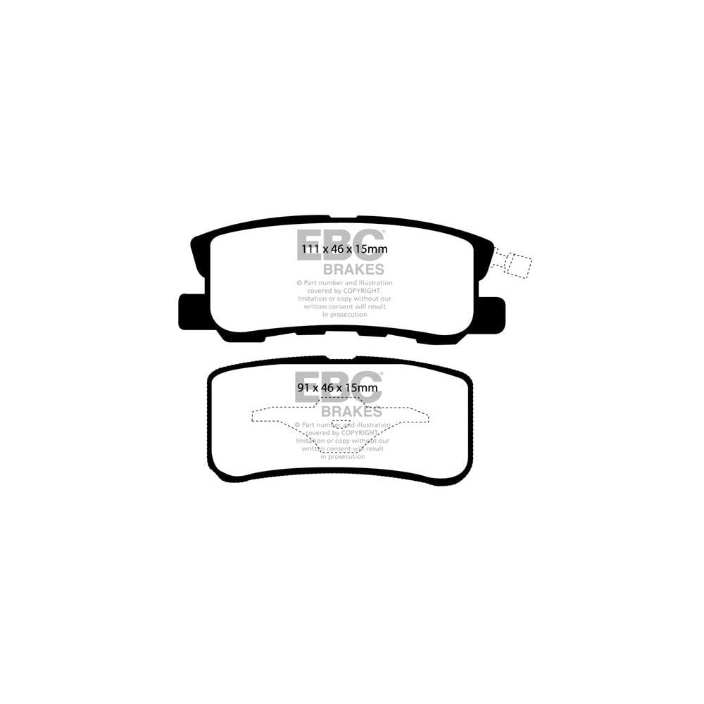 EBC Greenstuff 2000 Brake Pads 91mm x 46mm DP21407 - Rear